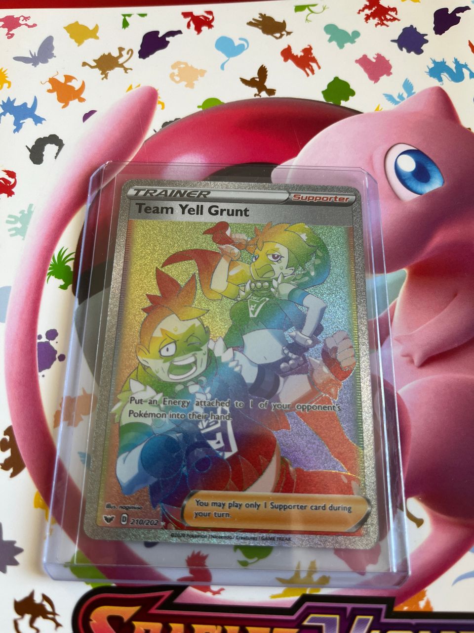 Team Yell Grunt rainbow Pokemon kortti