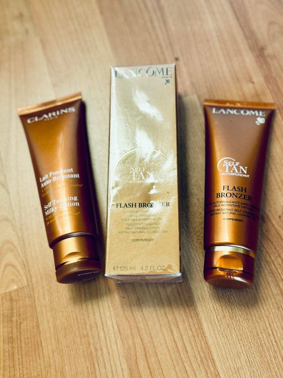 Lancome Clarins bronze Lotions