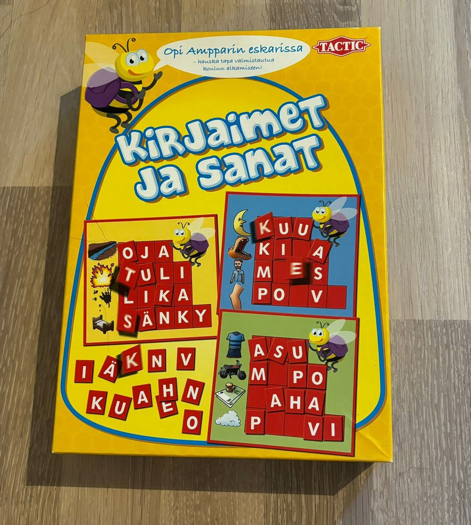 Lasten kirjaimet ja sanat lautapeli