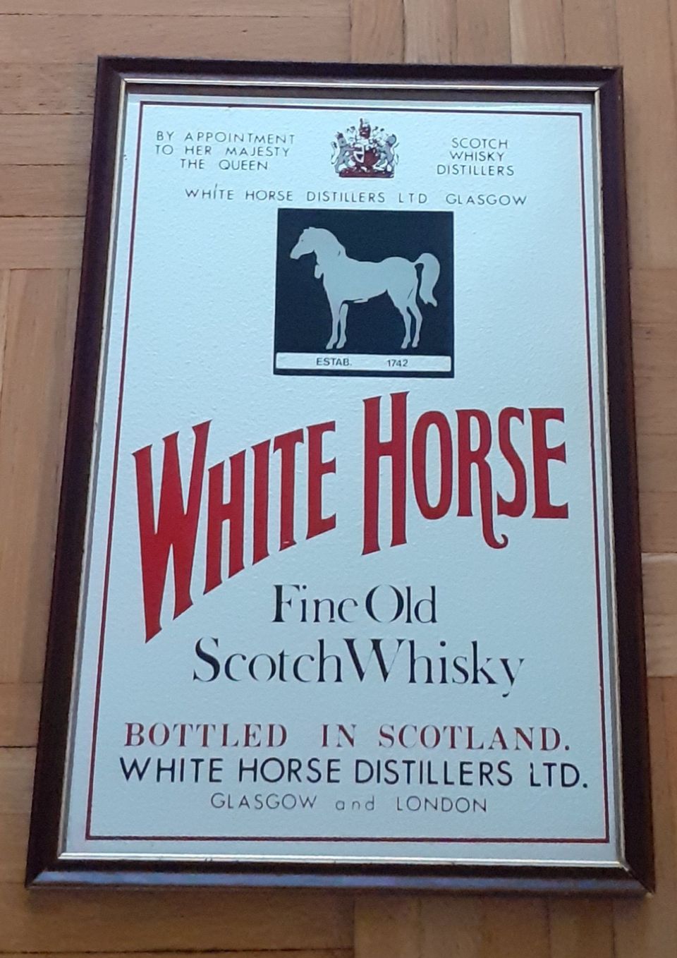 Peilitaulu White Horse Whisky