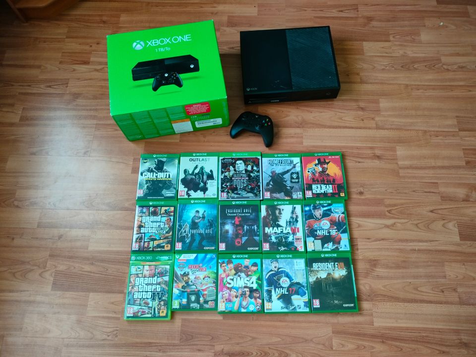 Xbox one-pelikone ja 15 peliä