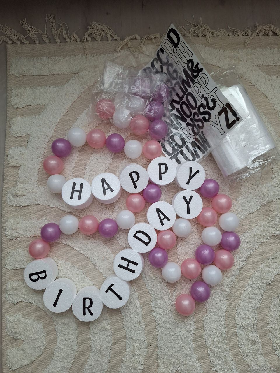 Syntymäpäivä-koriste / Happy Birthday garland