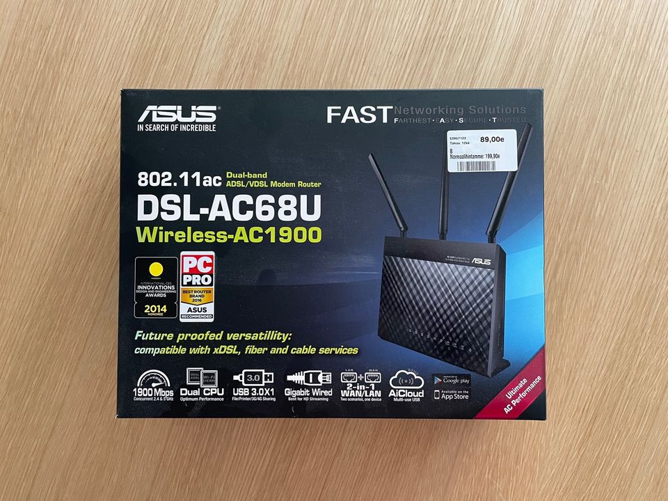 Asus DSL-AC68U, ADSL / VDSL Modem Router