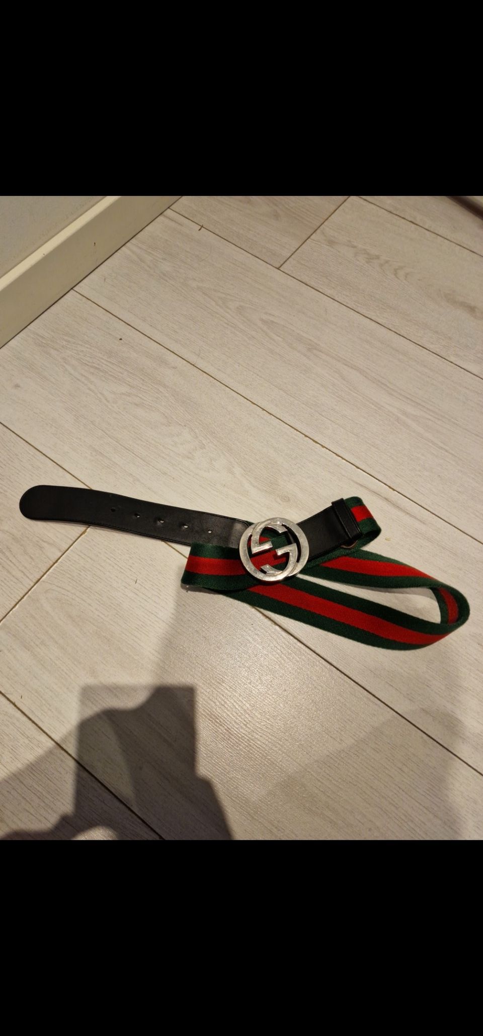 Gucci interlocking buckle leather belt multicolour leather