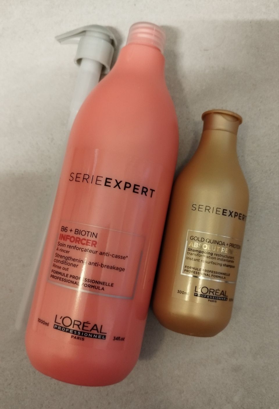 Loreal shampoo ja iso hoitoaine