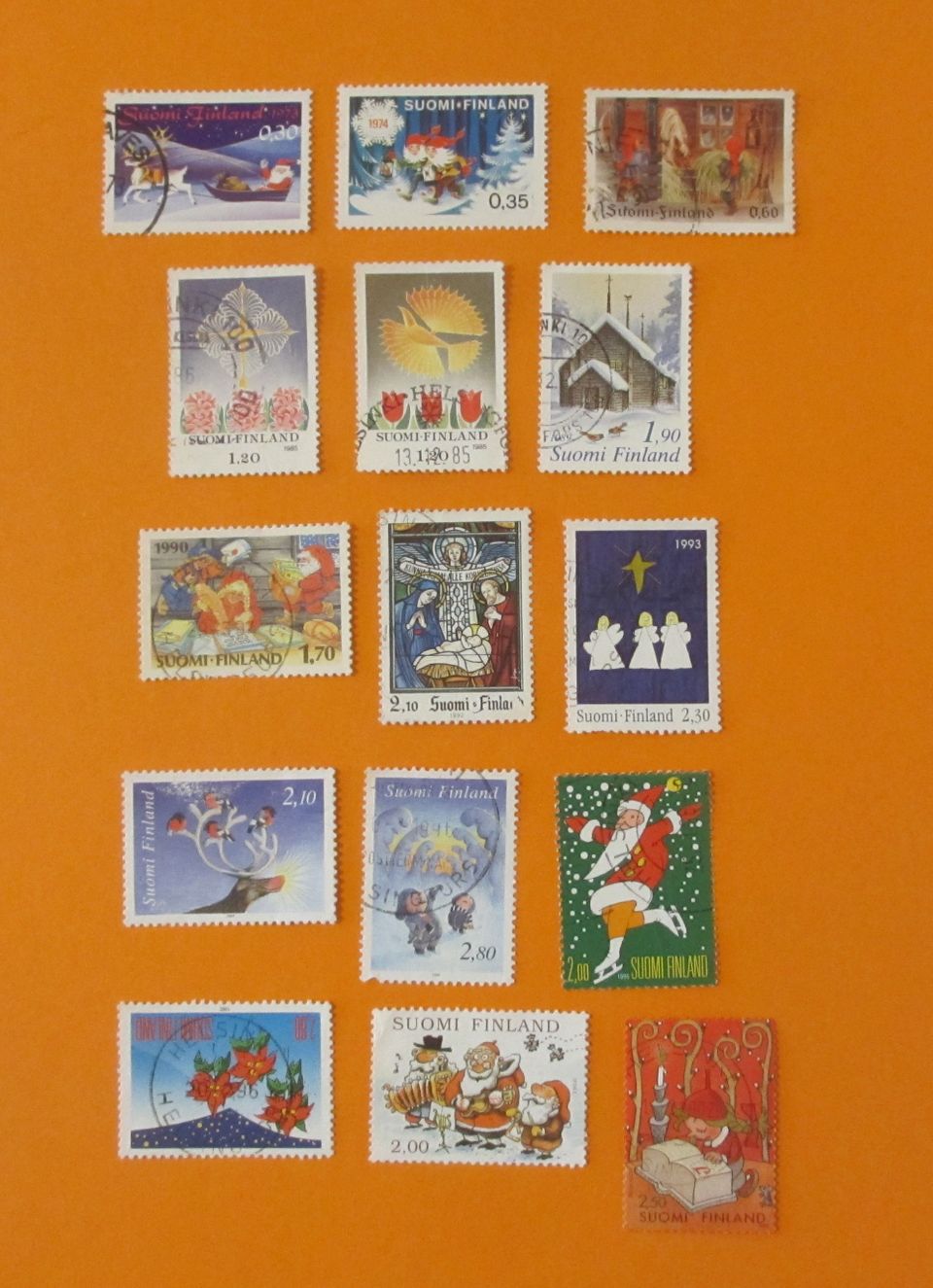 Postimerkki - Suomi Joulupostimerkkejä