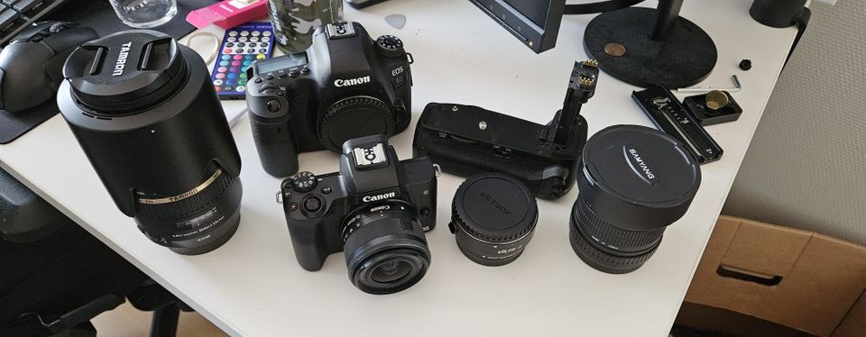 Myydään: Canon M50 M2 & Canon 6D M2 kamerat