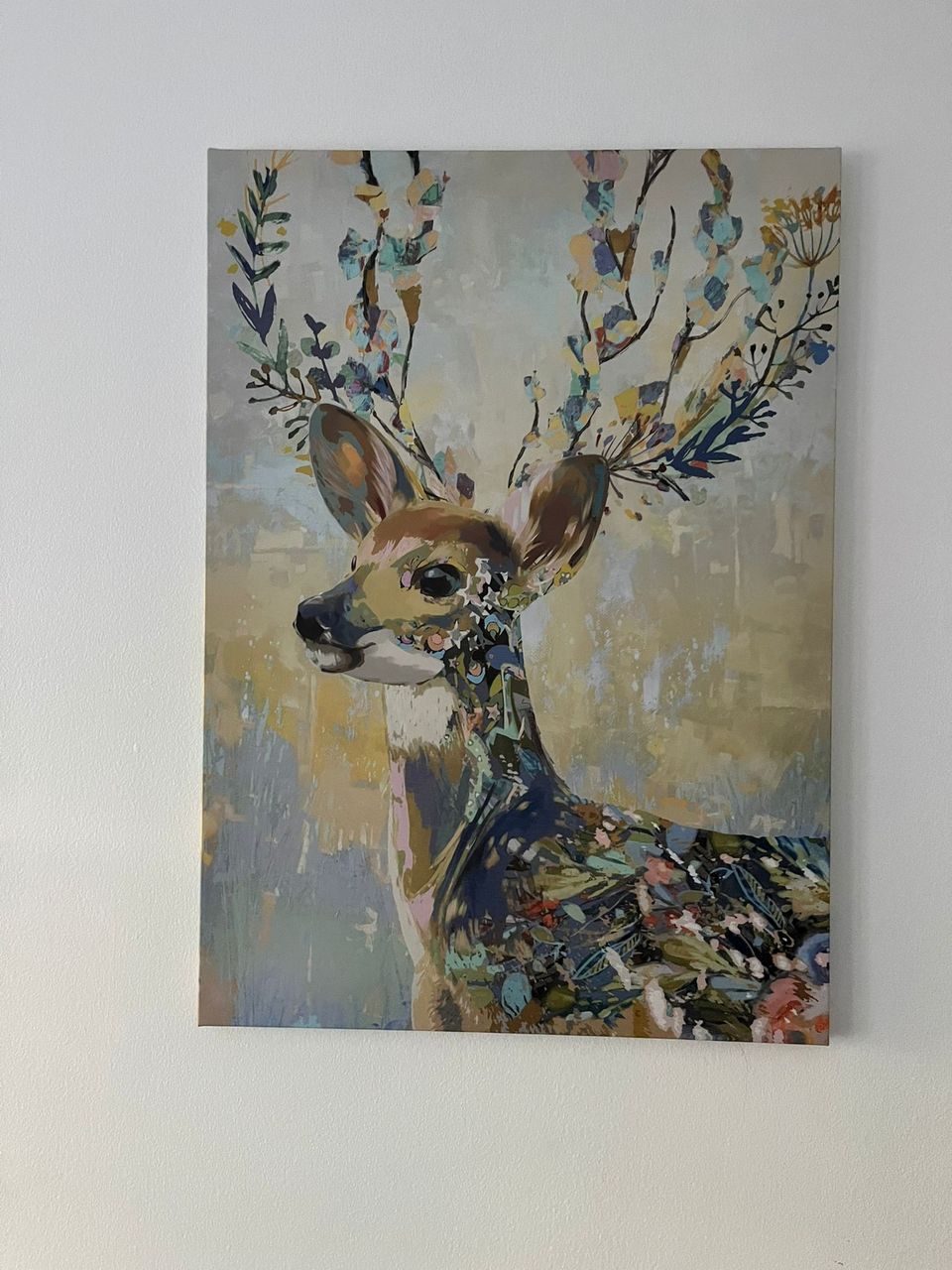 ikea deer painting canvas