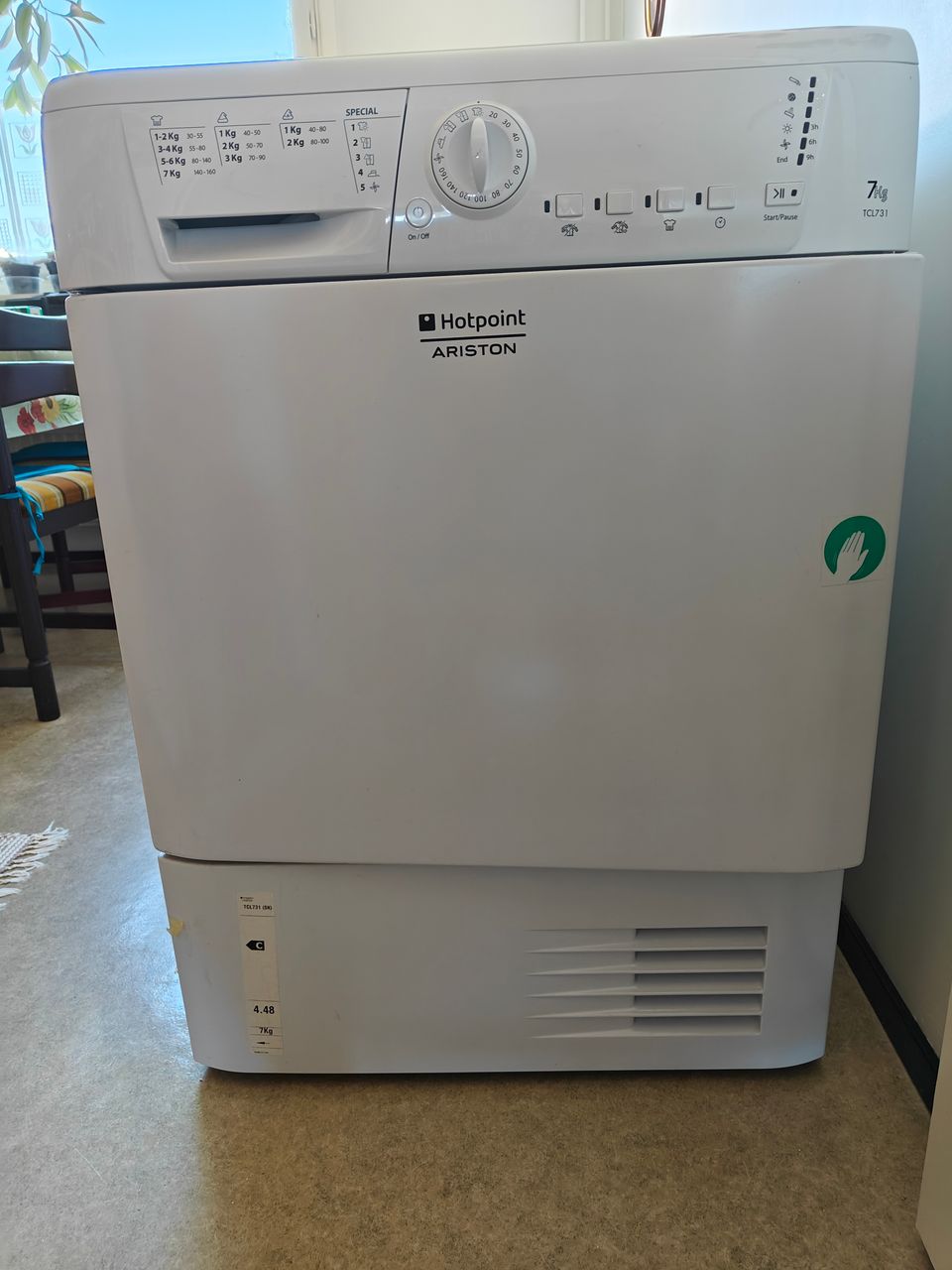 Ariston Hotpoint kuivausrumpu 7 kg