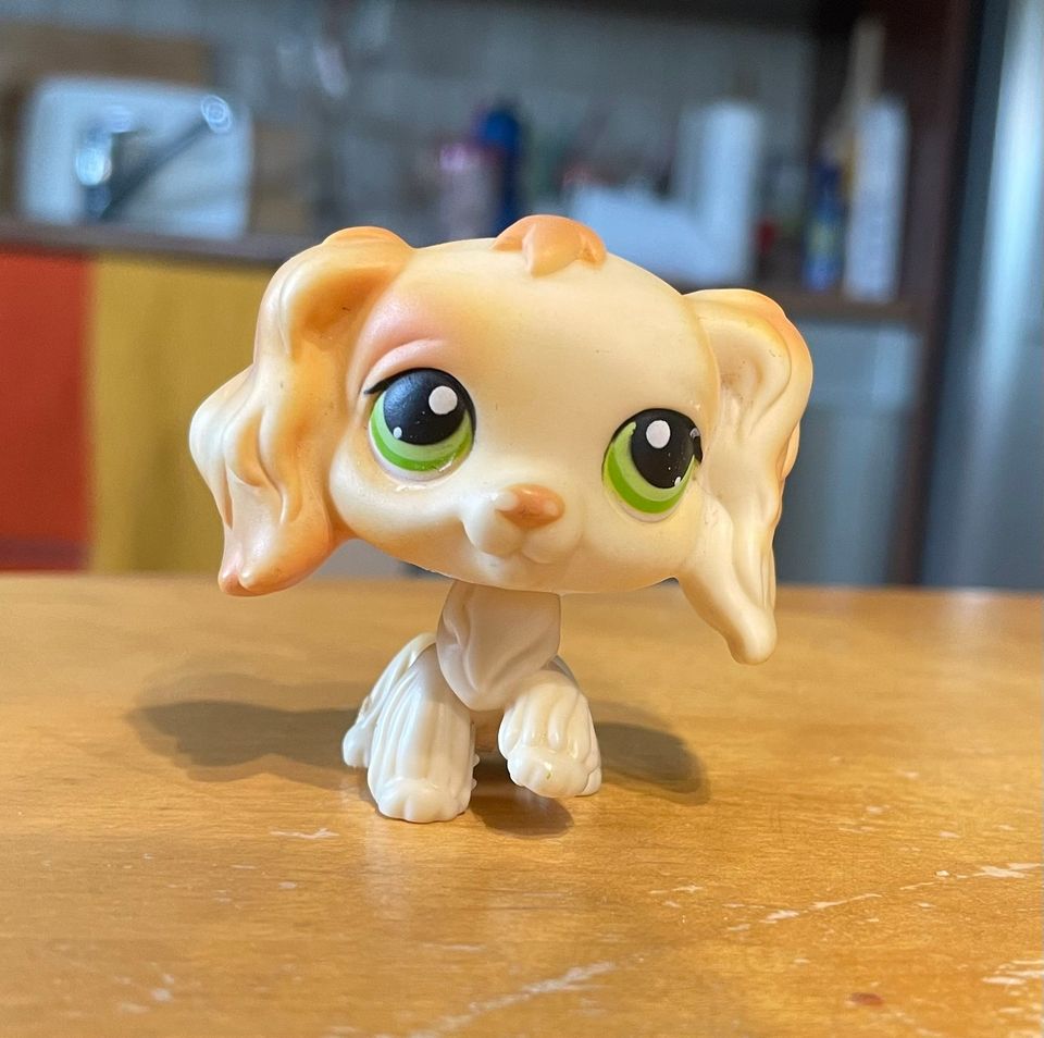 Vaalea LPS koira #347 ( Littlest Pet Shop )