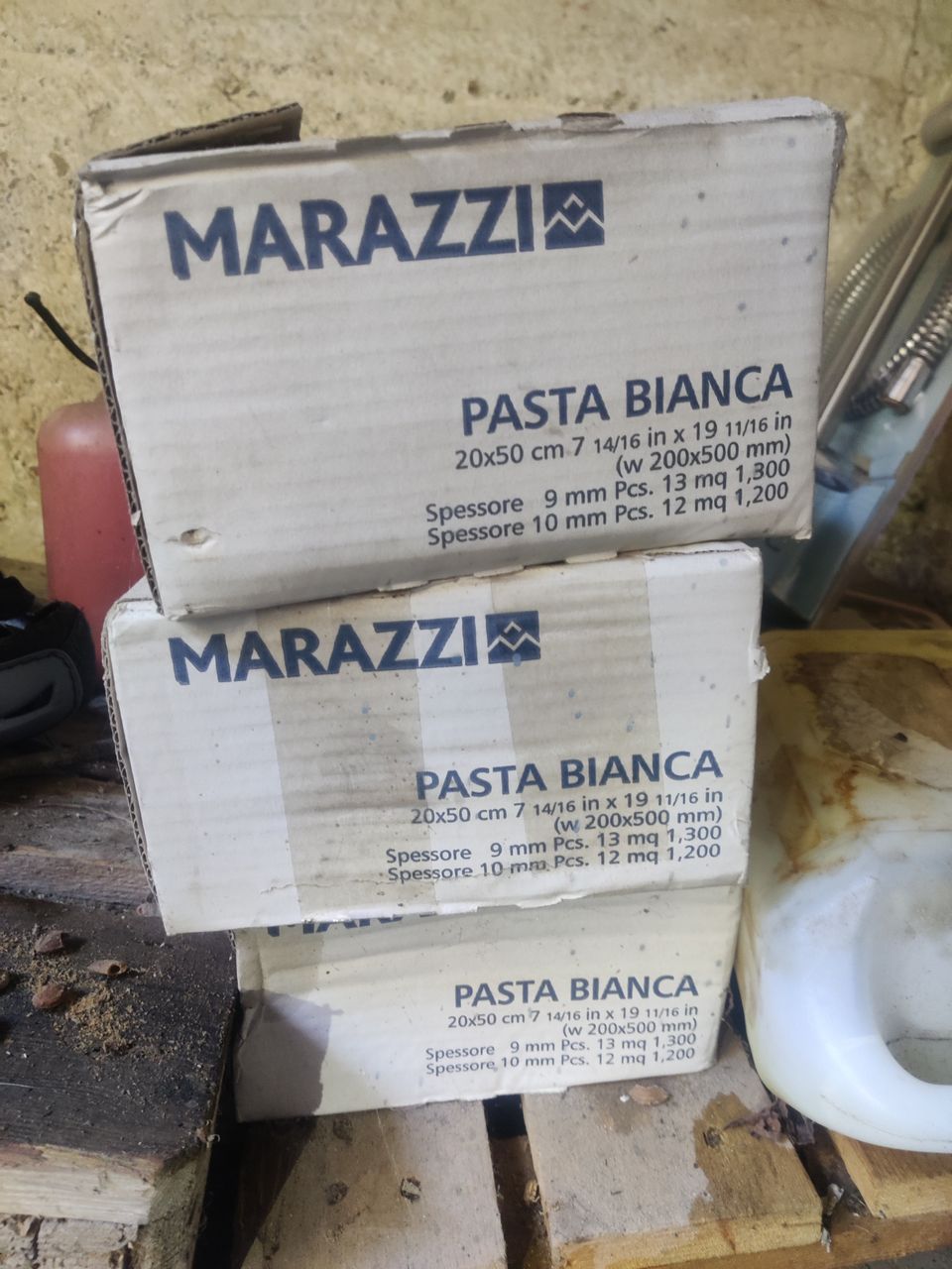 Marazzi pasta bianca laatat, 3 laatikkoa