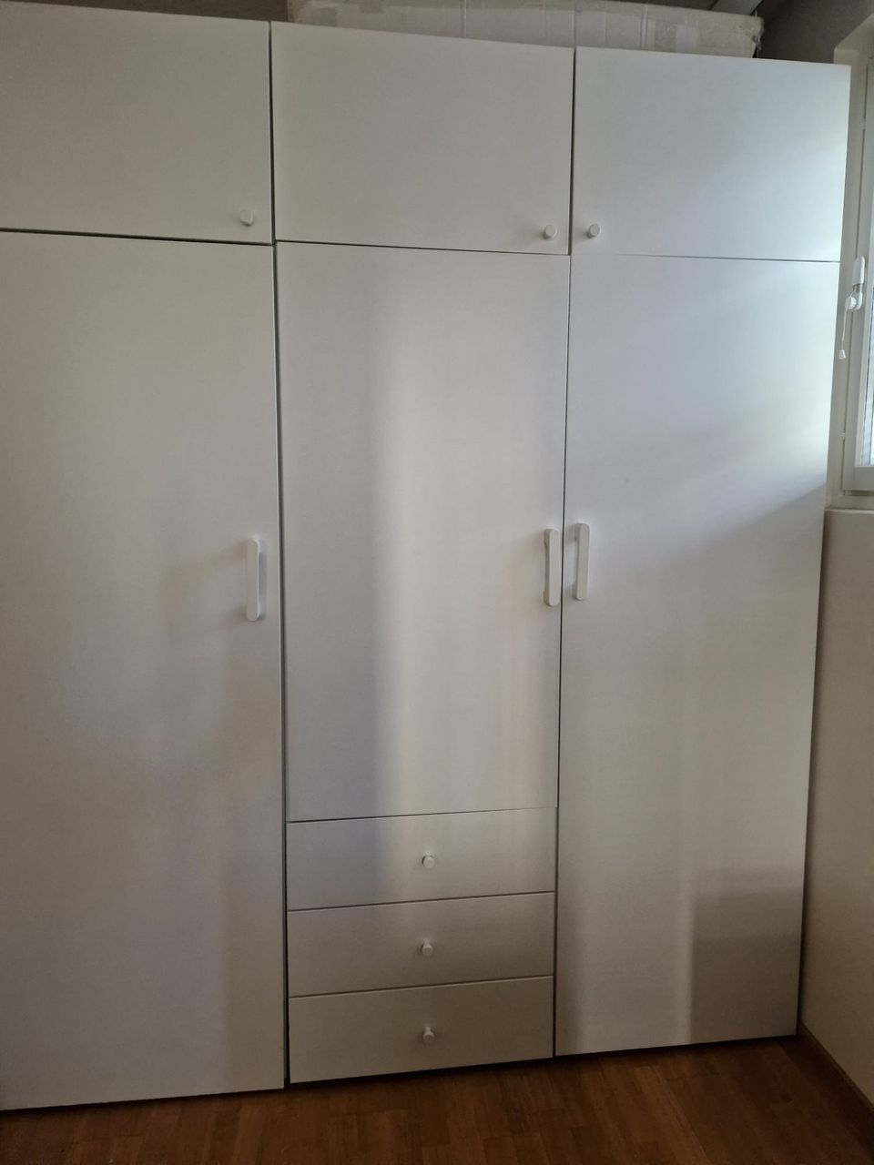 Ikea 3 door cupboard with drawers and 3 storage cabinets