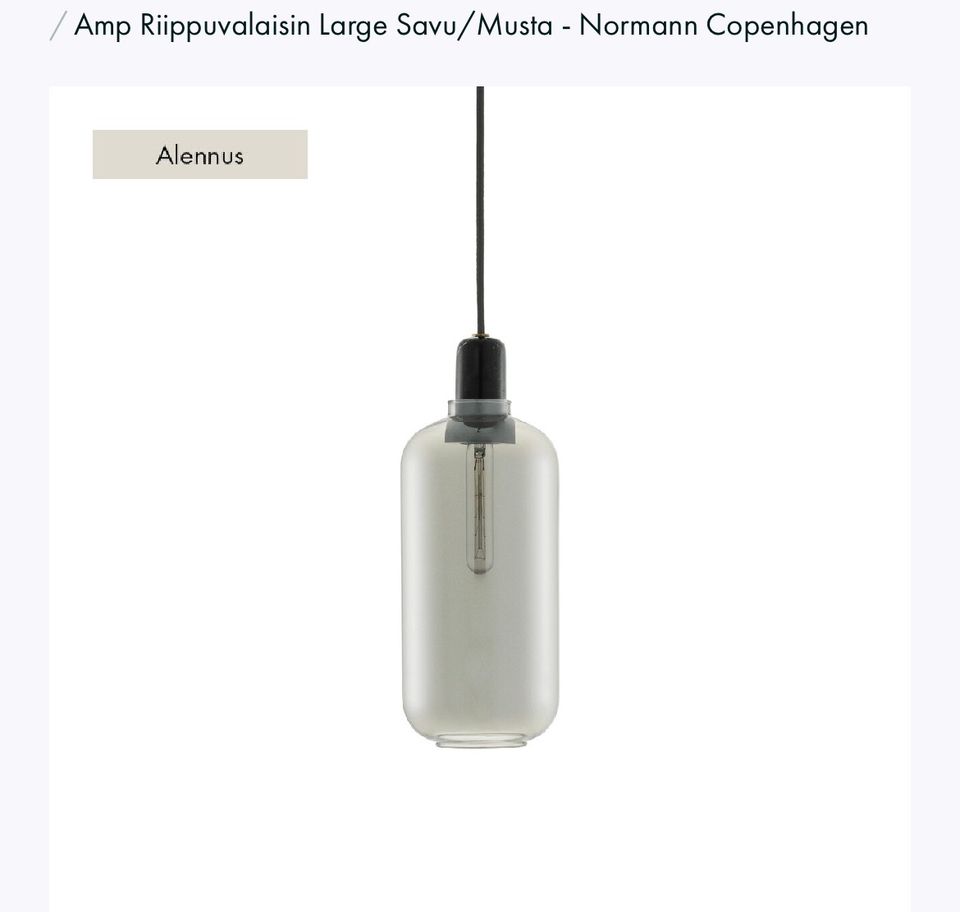 Normann Copenhagen Amp-riippuvalaisimen lasi 2kpl