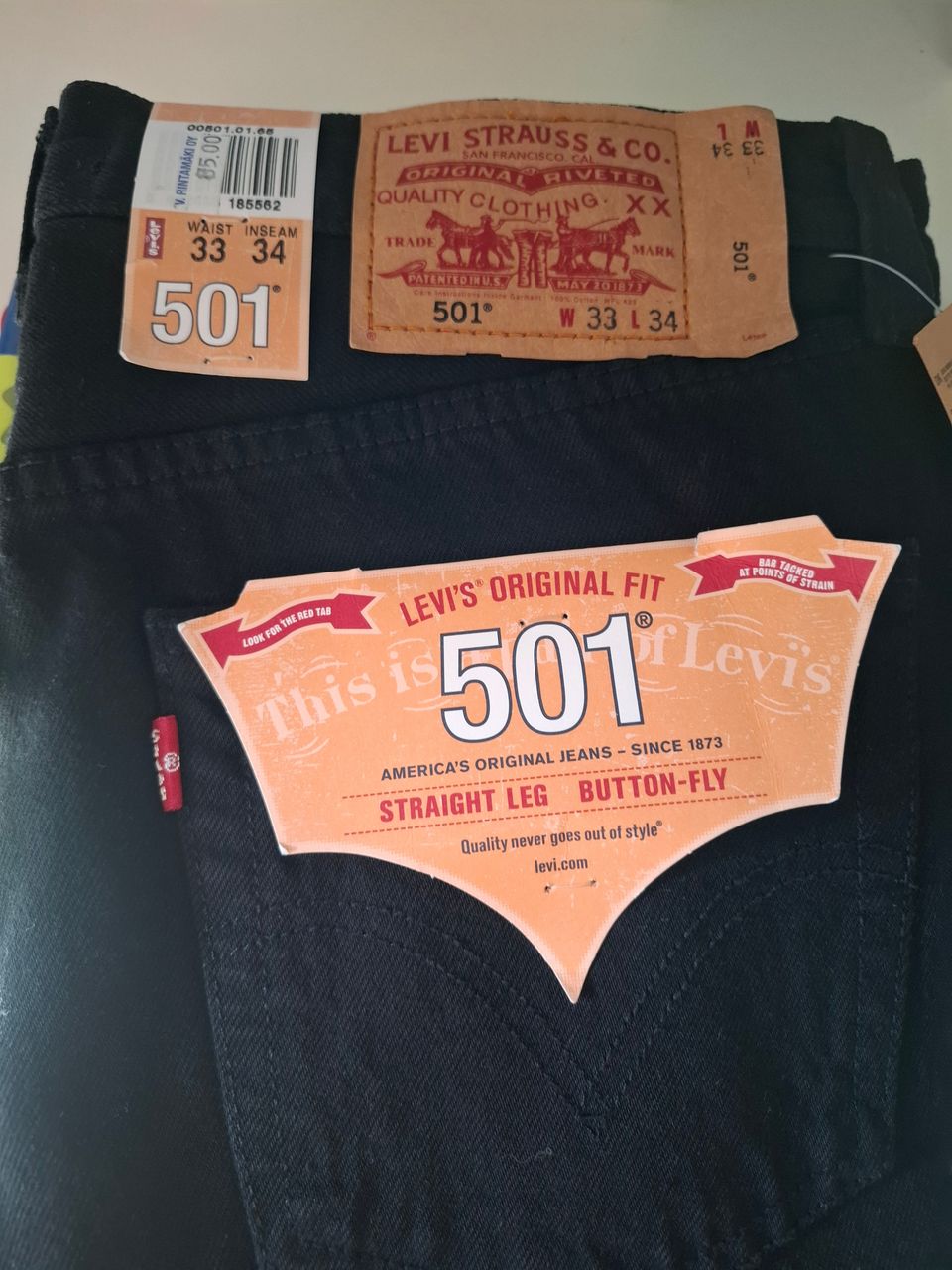 Levi's 501 musta w33/L34 straight leg