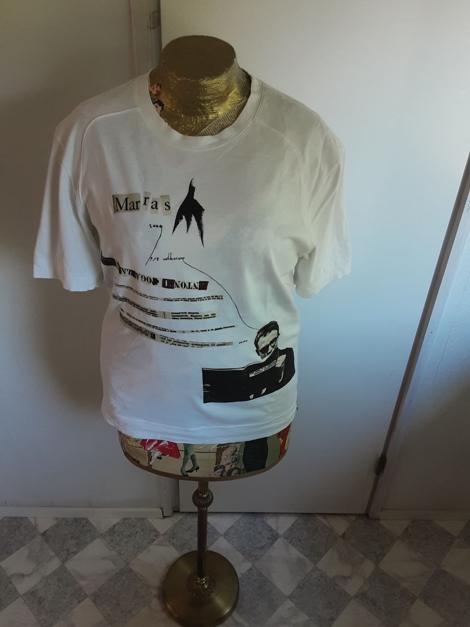 Antonio Marras T-paita IT XL koko Valkoinen Logo/Print 100% Cotton Italia