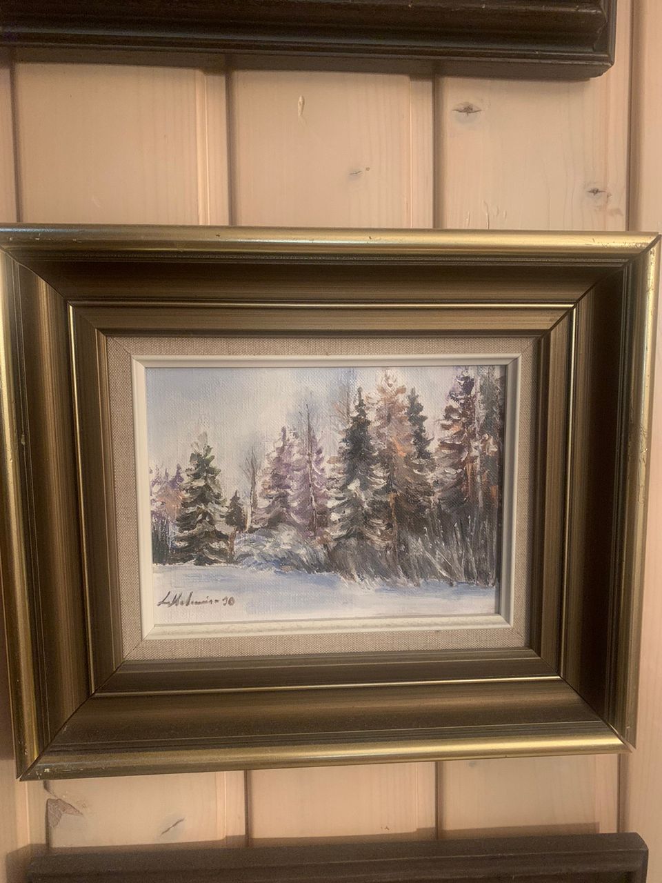Talvi metsässä maalaus