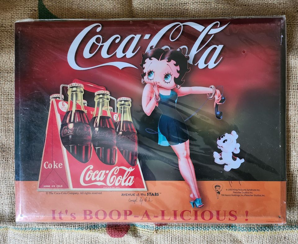 Betty Boop Coca Cola peltitaulu