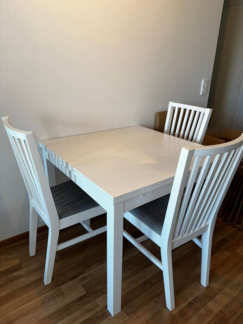 Ruokapöytä + 3 tuolia
