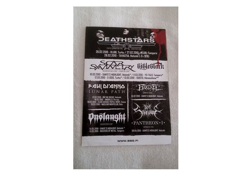 Deathstars kiertue flyer (2010), metal, gootti