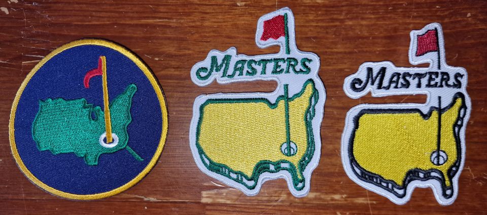 3 kpl GOLF US masters, Augusta kangasmerkkejä [yht. 6e]