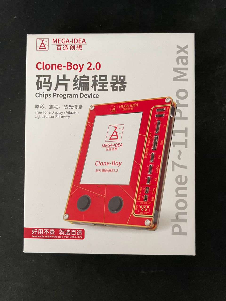 MEGA IDEA Clone Boy 2.0 iPhone 7-11 True Tone ohjelmointilaite