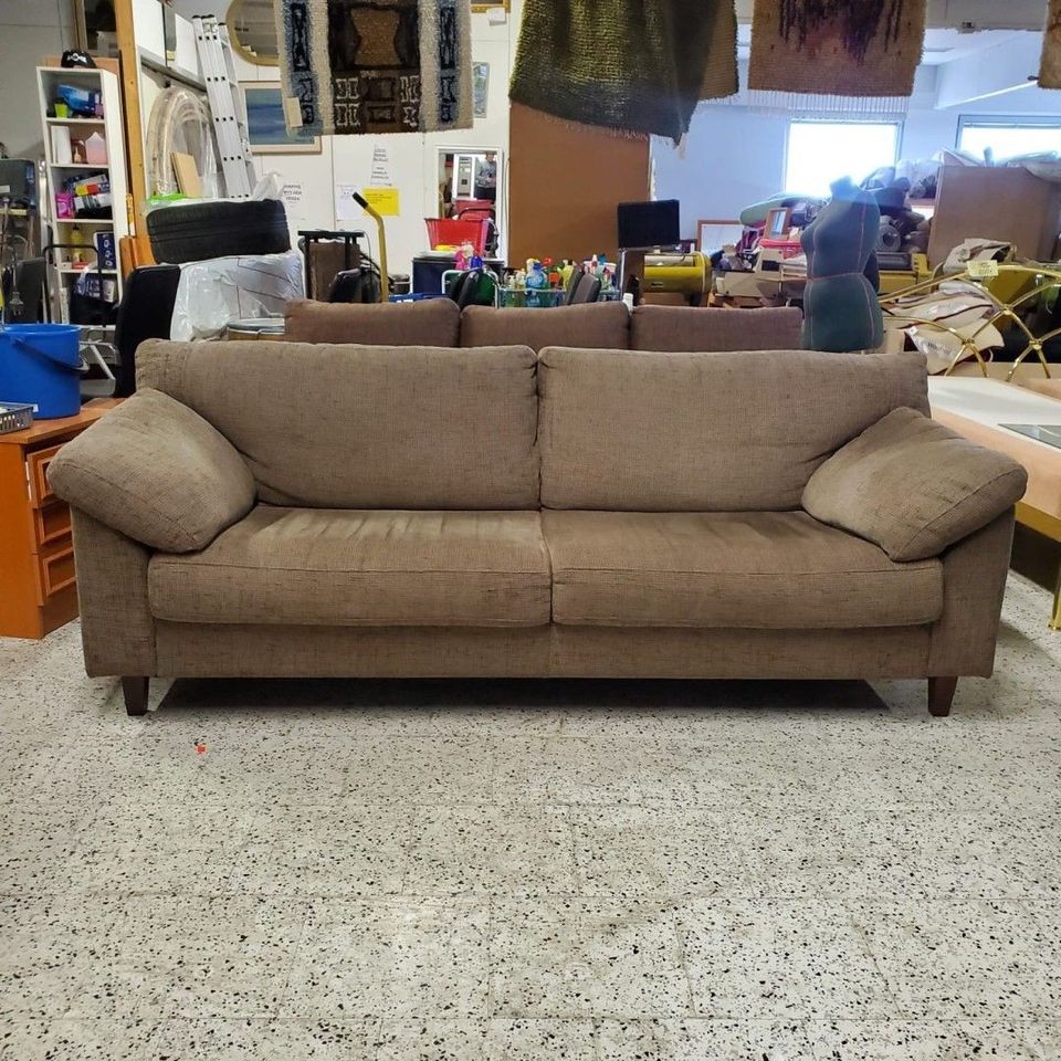 3-istuttava sohva, ruskea