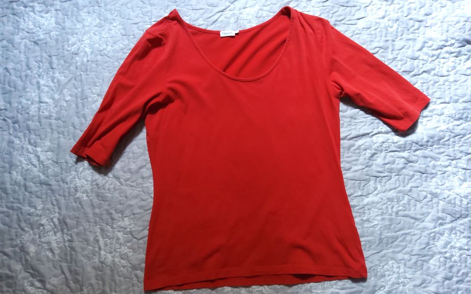 Filippa K stretch paita 2/3 hiha, väri koralli, uudenveroinen M/L