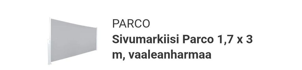 Sivumarkiisi 1,7*3m vaalharm