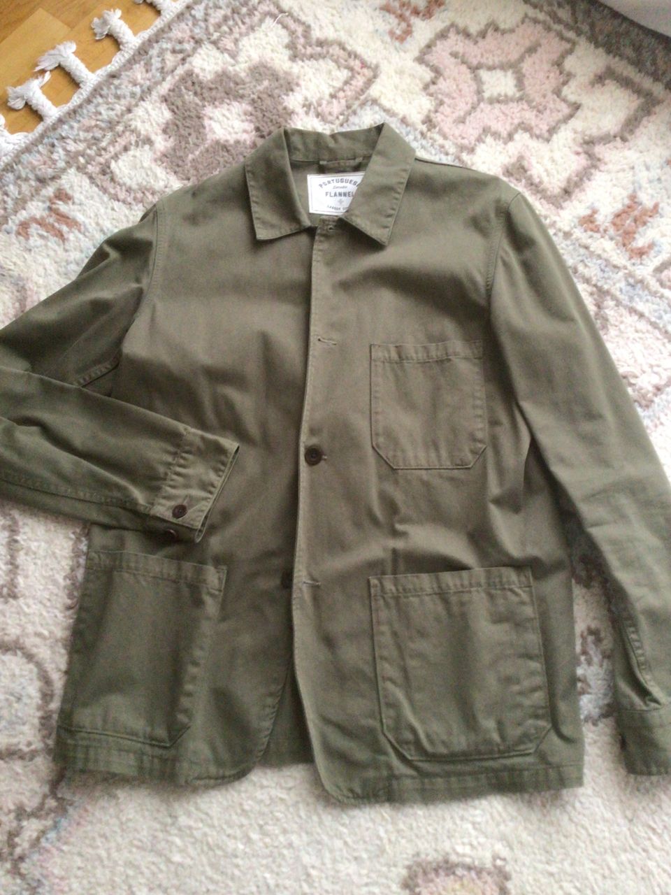 Portugese flannel shirt jacket, M