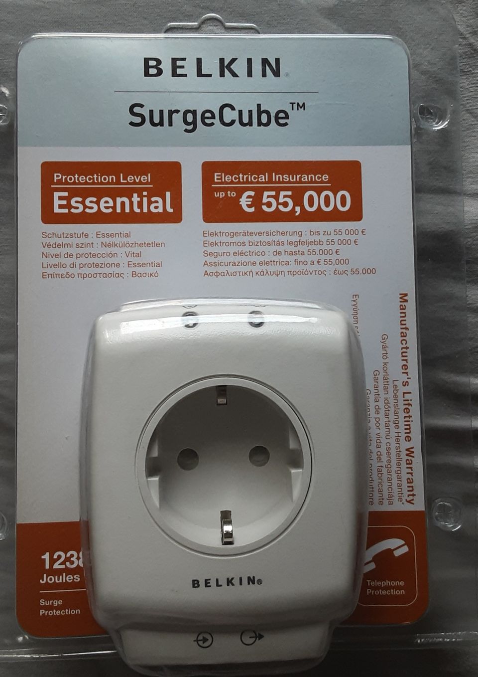 Ylijännitesuoja Belkin SurgeCube, uusi