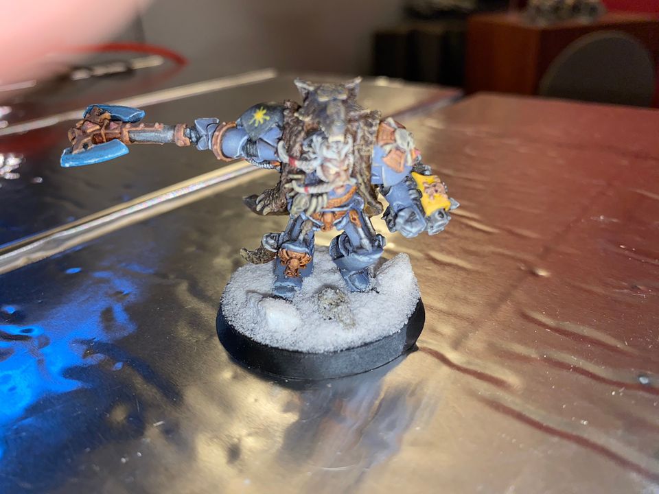 Warhammer 40K Space Wolves Logan Grimnar metallinen