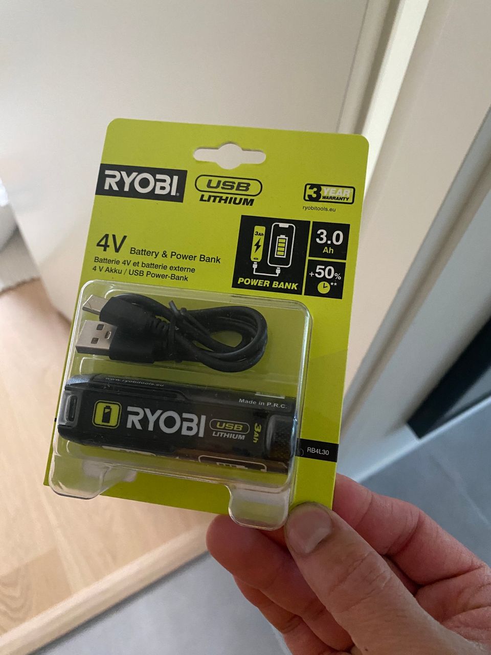Ryobi powerbank / akku USB Lithium