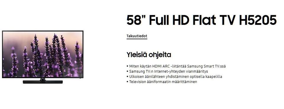 Samsung TV 58"