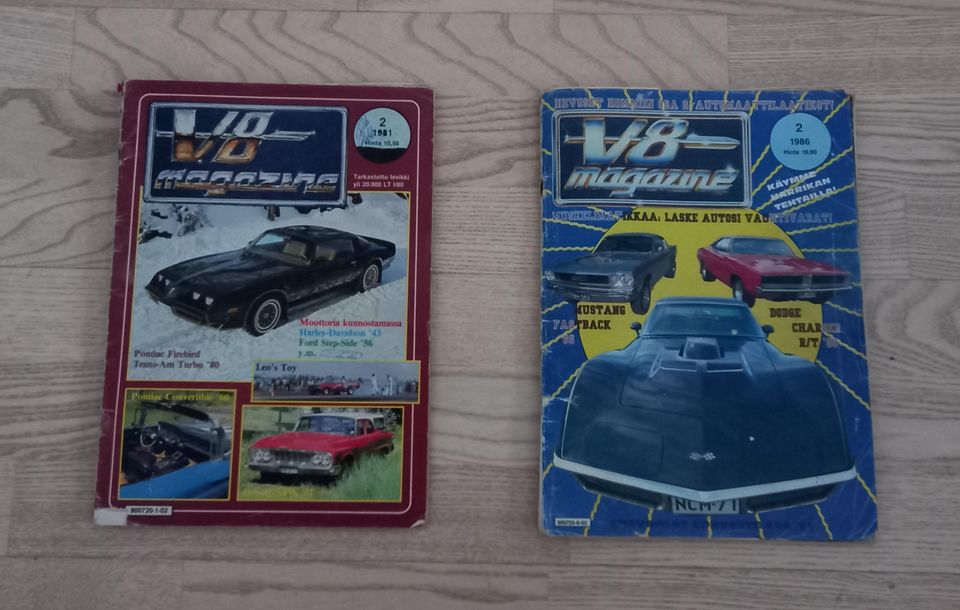 V8 lehdet 2/1986 ja 2/1981