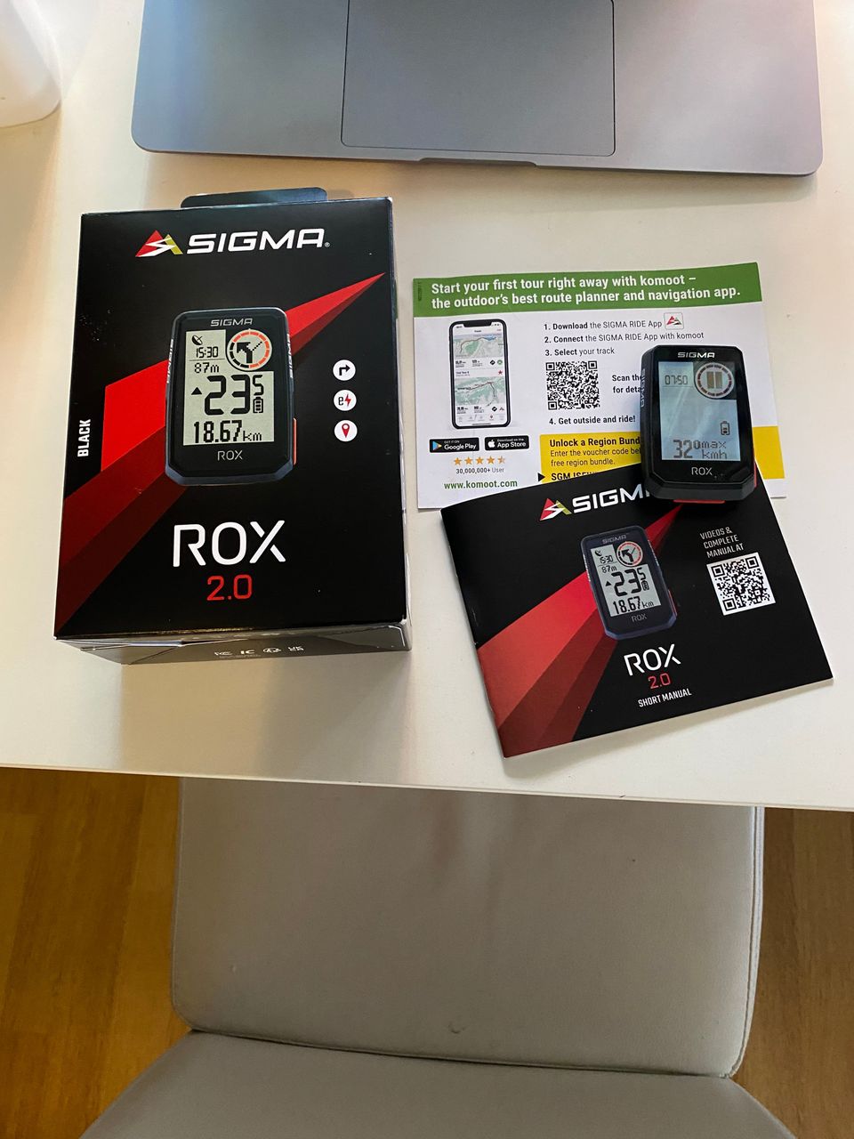 Sigma Rox 2,0 polkupyörän/sähköpyörän ajotietokene (GPS)