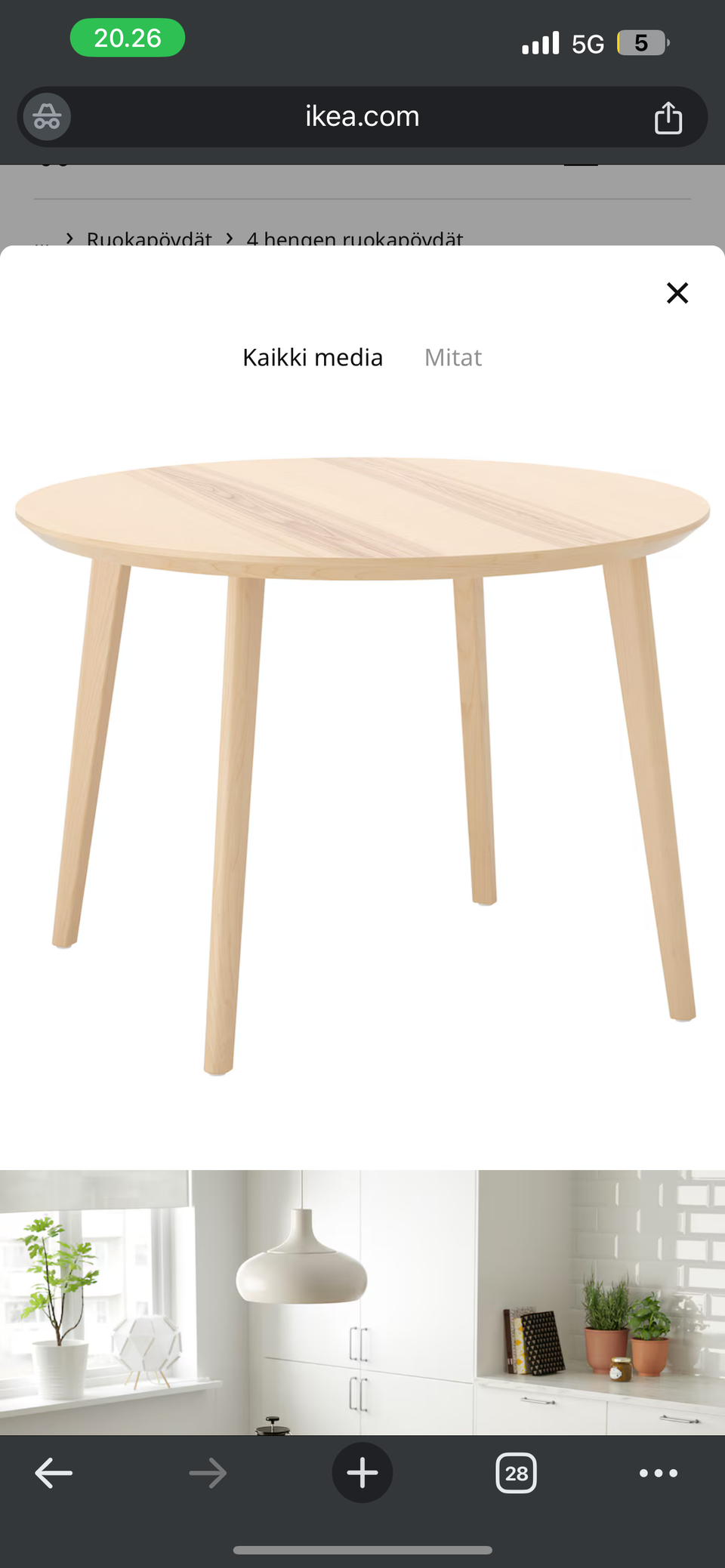 Ostetaan Ikea lisabo pöytä