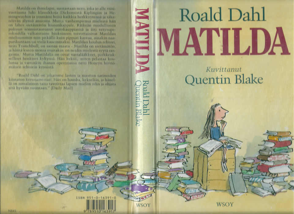 Roald Dahl: Matilda. WSOY 1995.