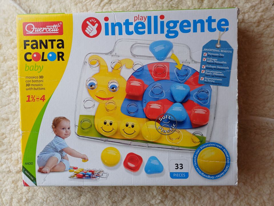 Quercetti play intelligente fanta color baby, mosaiikkipeli