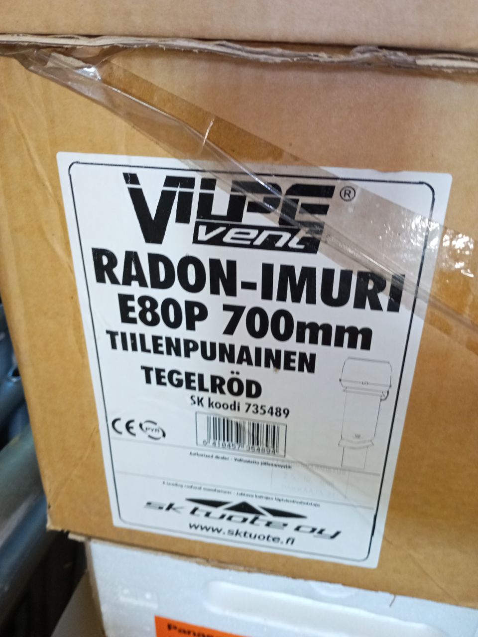 Radonimuri Vilpe E80P 700mm tiilenpunainen. Käyttämätön