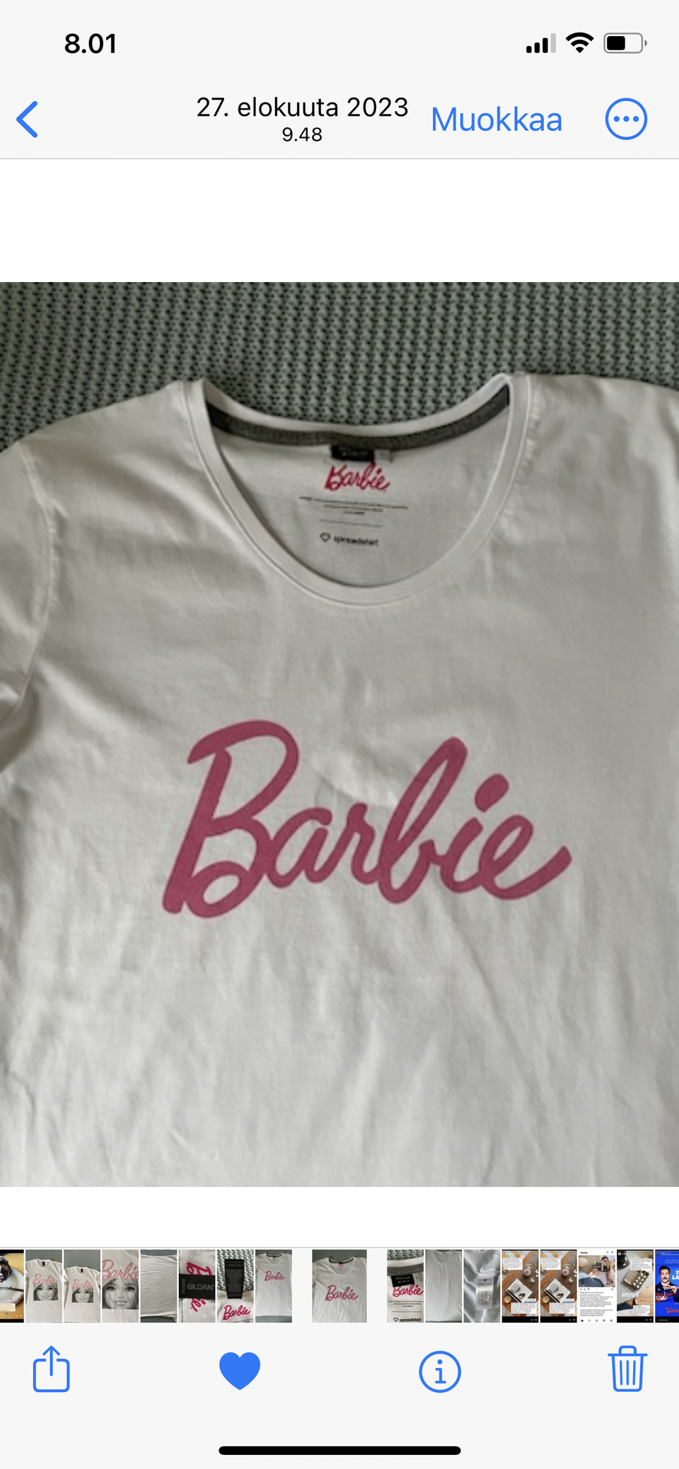 Barbie T-paita M puuvillaa
