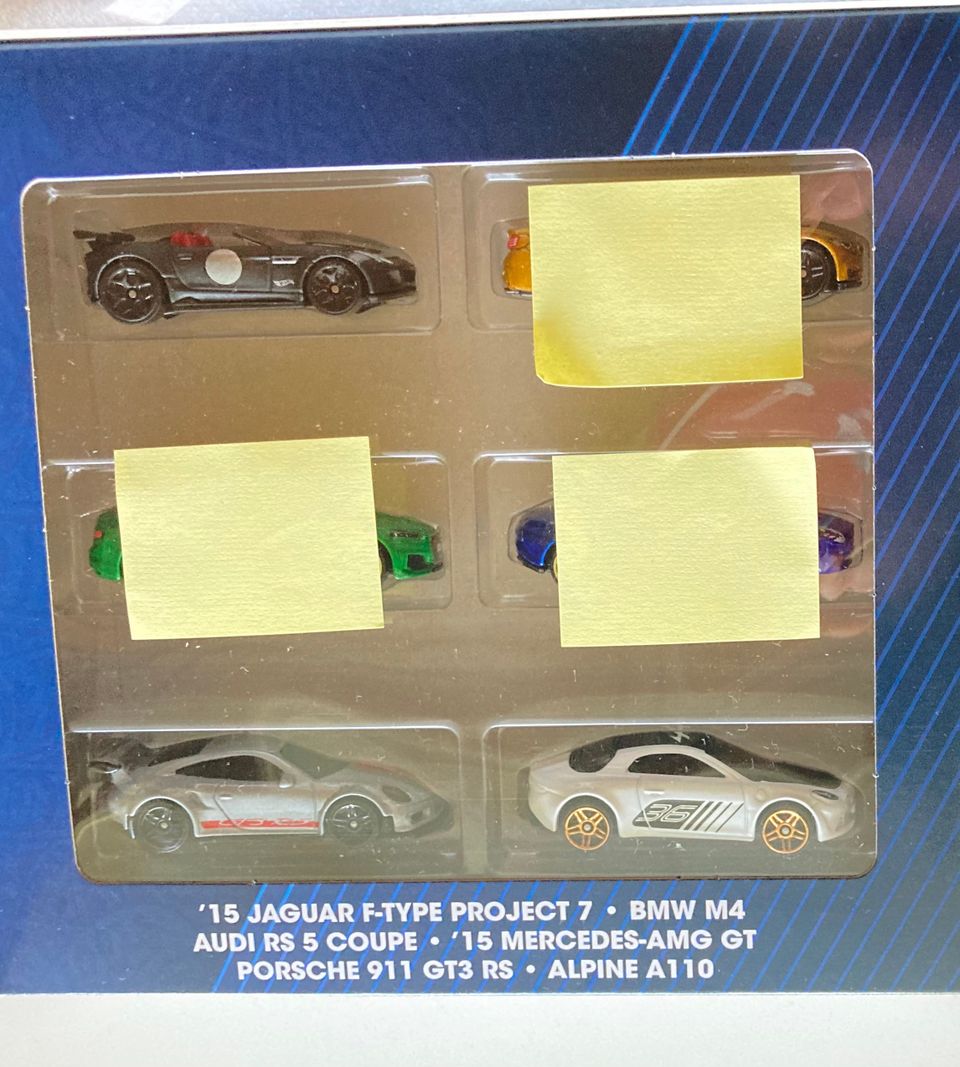 Hotwheels Jaguar F-type proj7, Porsche 911 GT3, Alpine A110