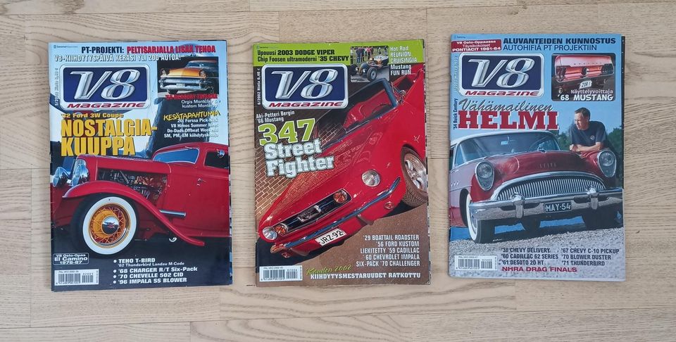 V8 lehdet 5/2002, 6/2002 ja 8/2002