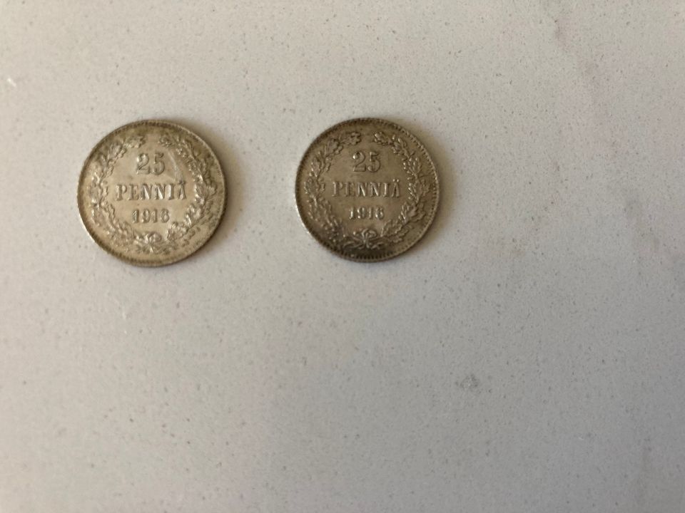 25 penniä, 1916 (2 kpl)