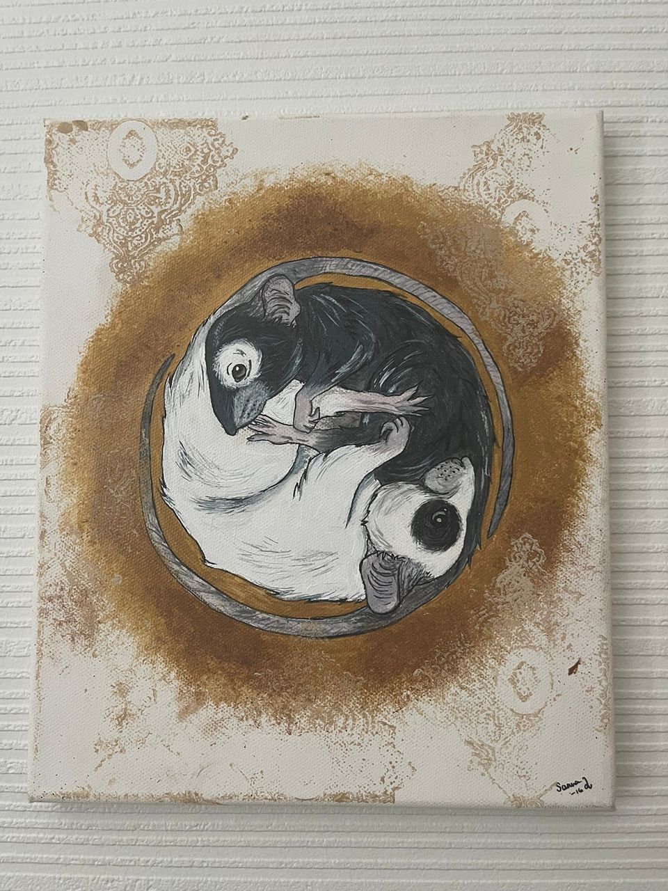 Rotta Yin ja Yang maalaus