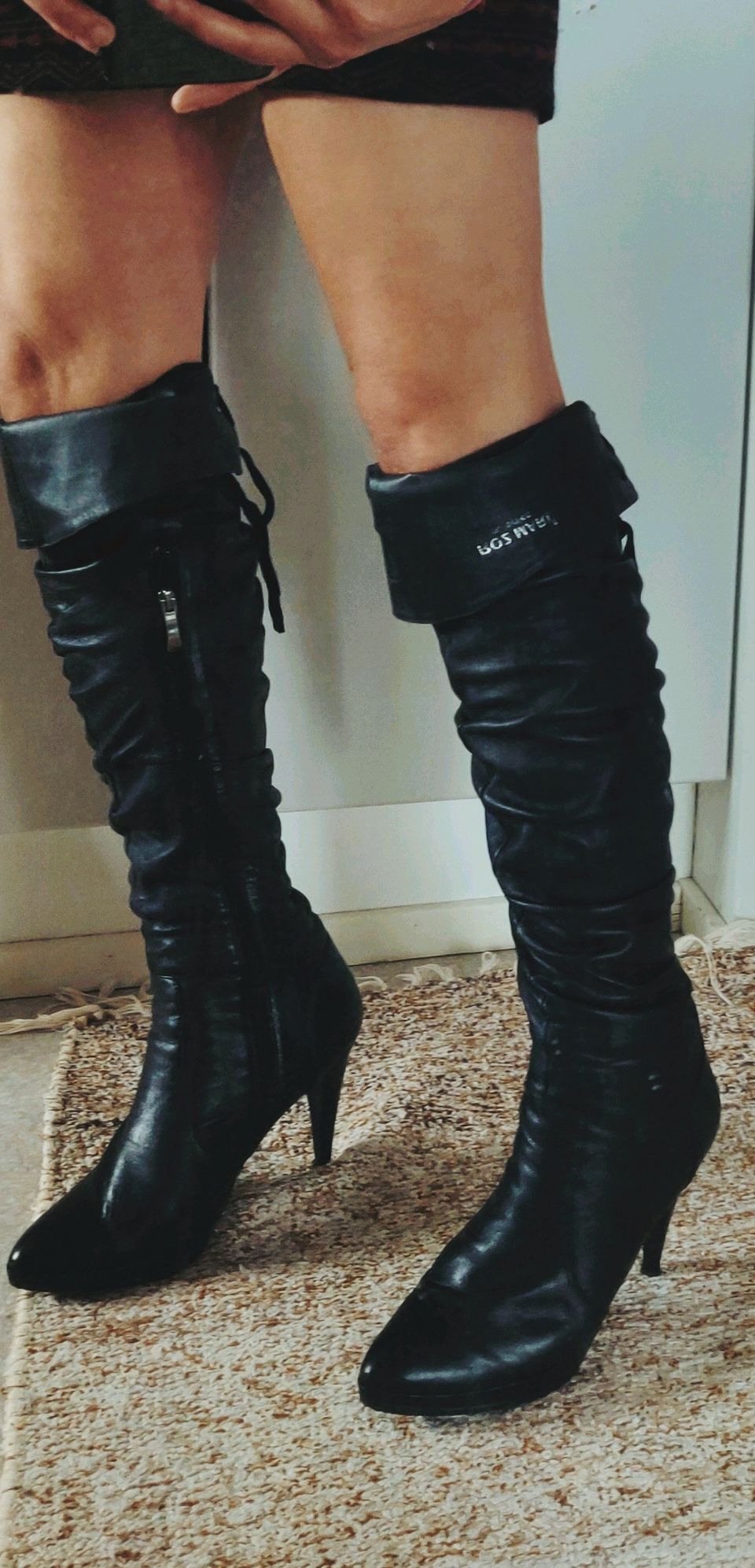 Roz Marí collections high heel knee boots, polvien yläpuol. korkkarit buutsit