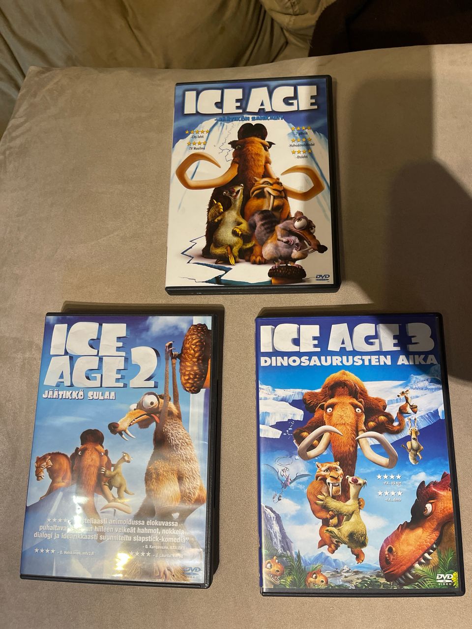 Ice age elokuvat 1, 2, 3