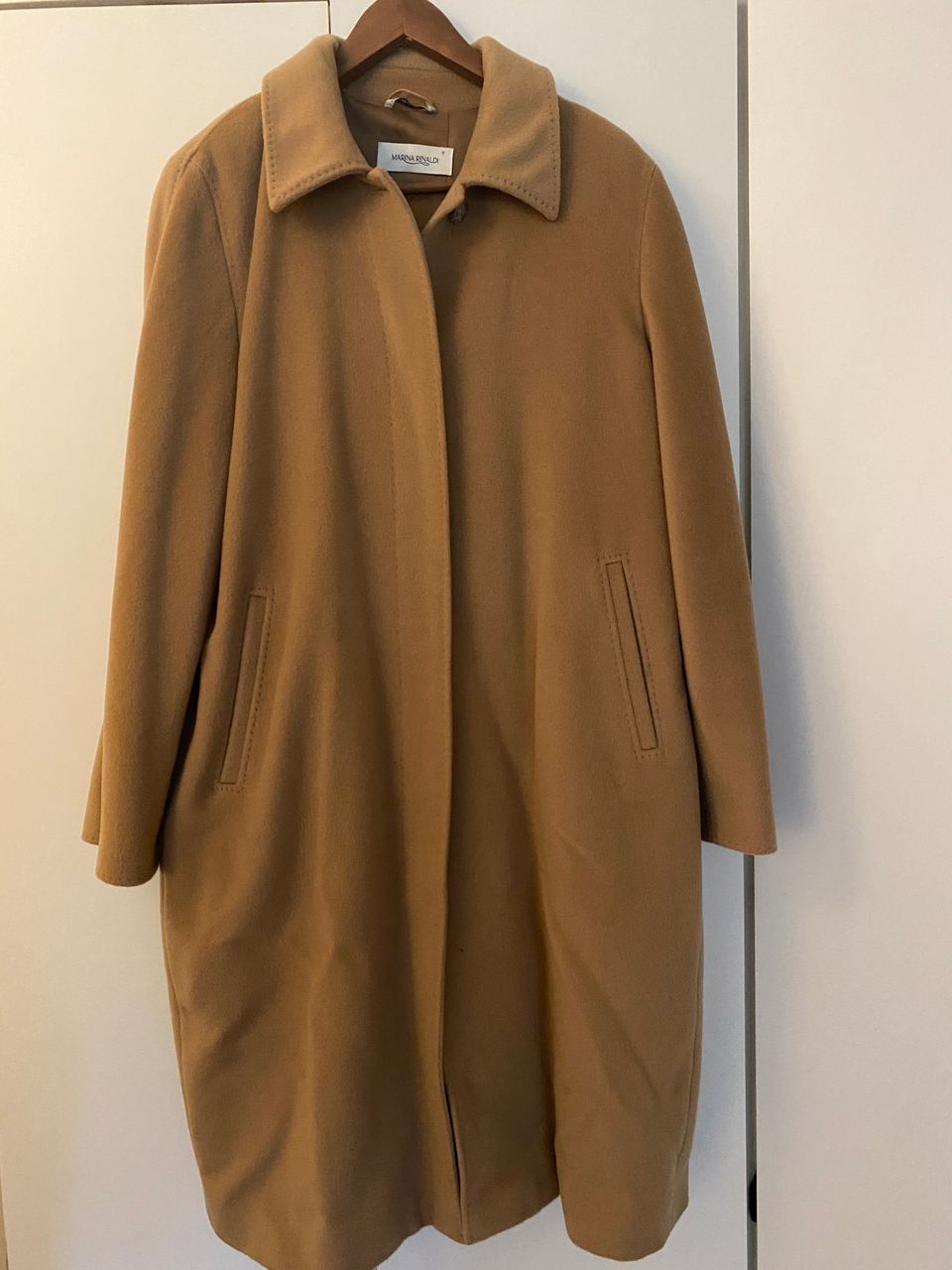MARINA RINALDI italialainen cashmere - villa -takki, väri kameli XL