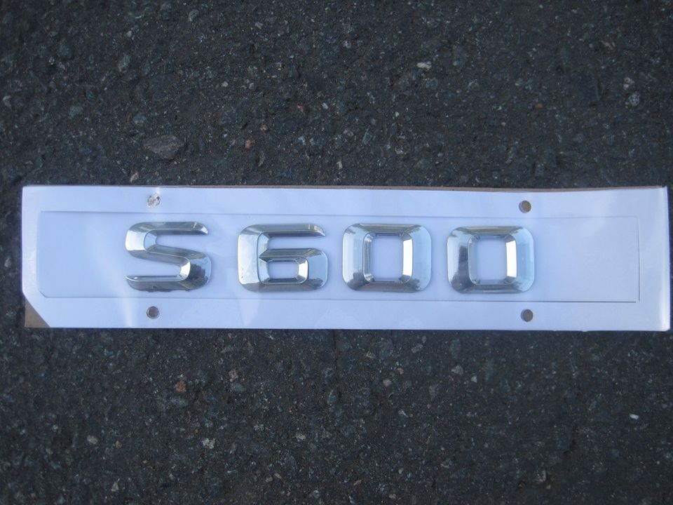 Mercedes Benz alkuperäinen S600 tyyppimerkintä merkki takaluukkuun