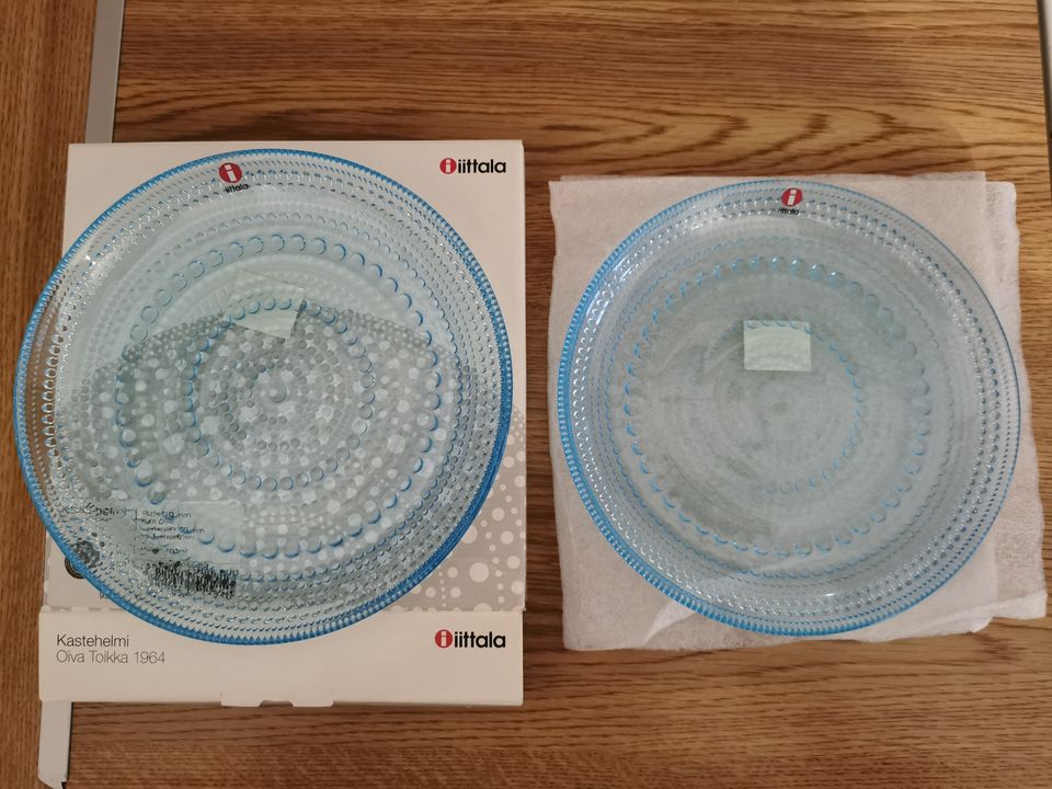 Uudet Iittala Kastehelmi lautaset 2kpl 17cm vaaleansininen