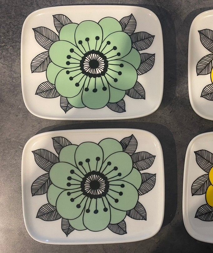 Marimekko vihreät kestit lautaset